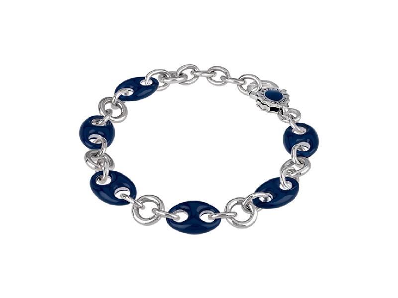 BRACCIALE ARGENTO E SMALTO BLU MAGLIA MARINA CAPRINESS CHANTECLER 40655